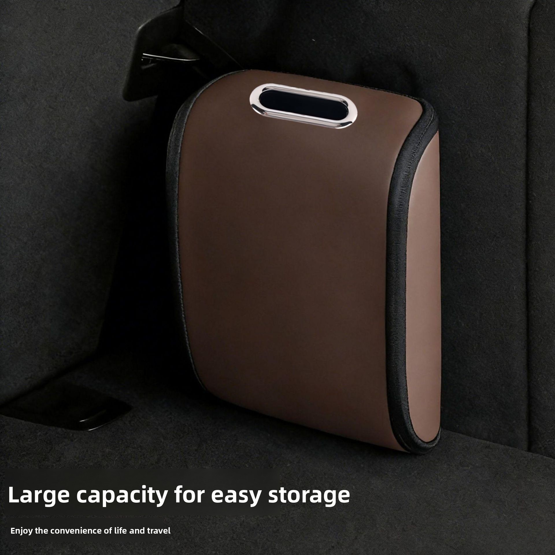 Car Trunk Organizer Foldable Storage Box - 車のトランク用収納バッグ、PUレザー製、大容量、車載用後部座席オーガナイザー、持ち運び可能、折りたたみ式、旅行やキャンプに最適な車内収納ボックス。