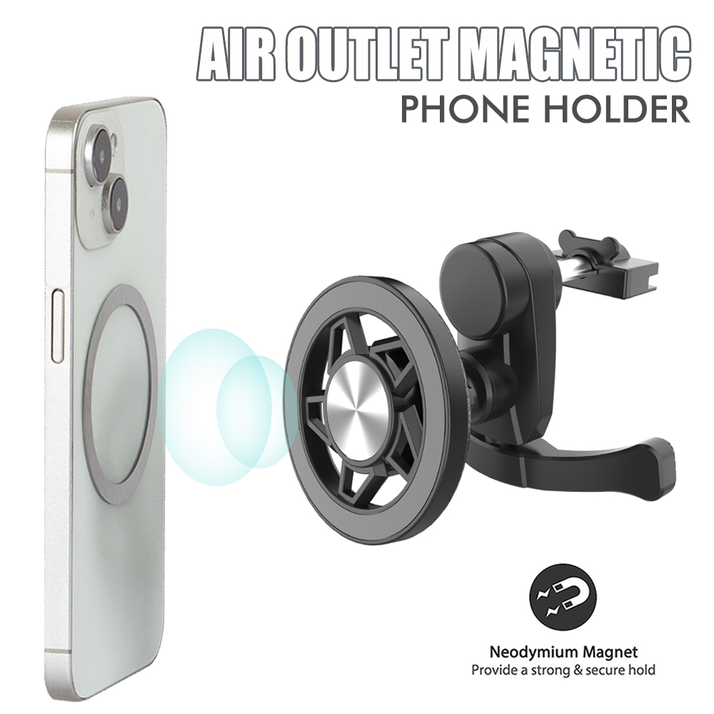 Magnetic Phone Holder For Car Vent - 車載電話ホルダー – 新型マグセーフ磁気マウント付きエアコン吹き出し口用カーナビホルダー