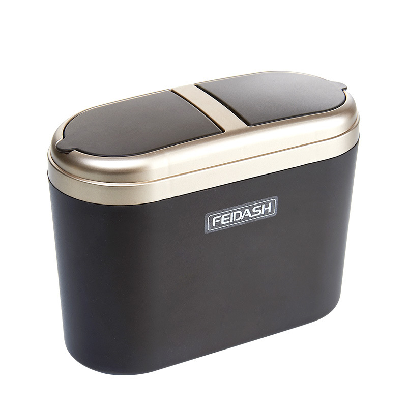 Waterproof Car Trash Can With Lid - ふた付きポータブルプラスチック車収納ボックス、車のゴミ箱、ゴミ防水ボックス、モバイルゴミ箱