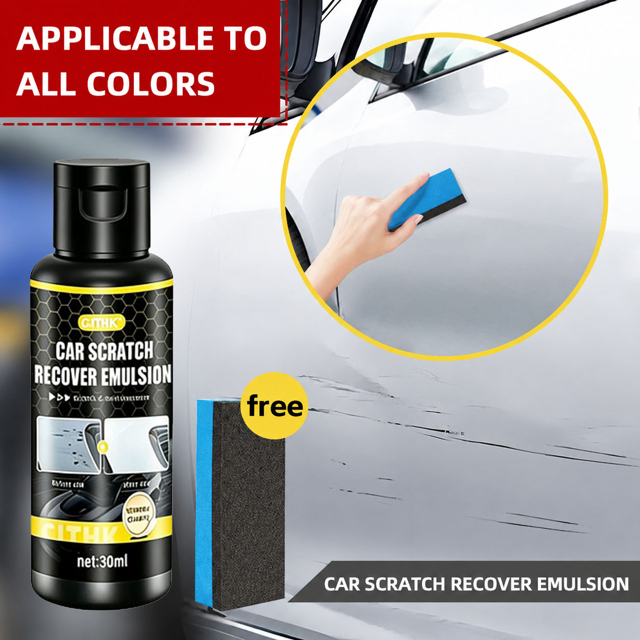 Car Scratch Repair Polishing Wax Paste - 車の傷消し剤、傷防止ワックス、自動車の渦巻き傷除去剤、塗料ケアツール、車体研磨剤、傷修復研磨ワックス