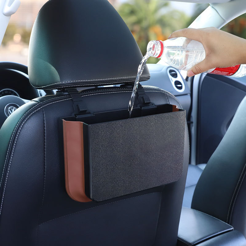 Waterproof Car Trash Can With Lid - 多機能ポータブル折りたたみ式ゴミ箱,車のゴミ袋,クリップ付きの小さな多機能オーガナイザー