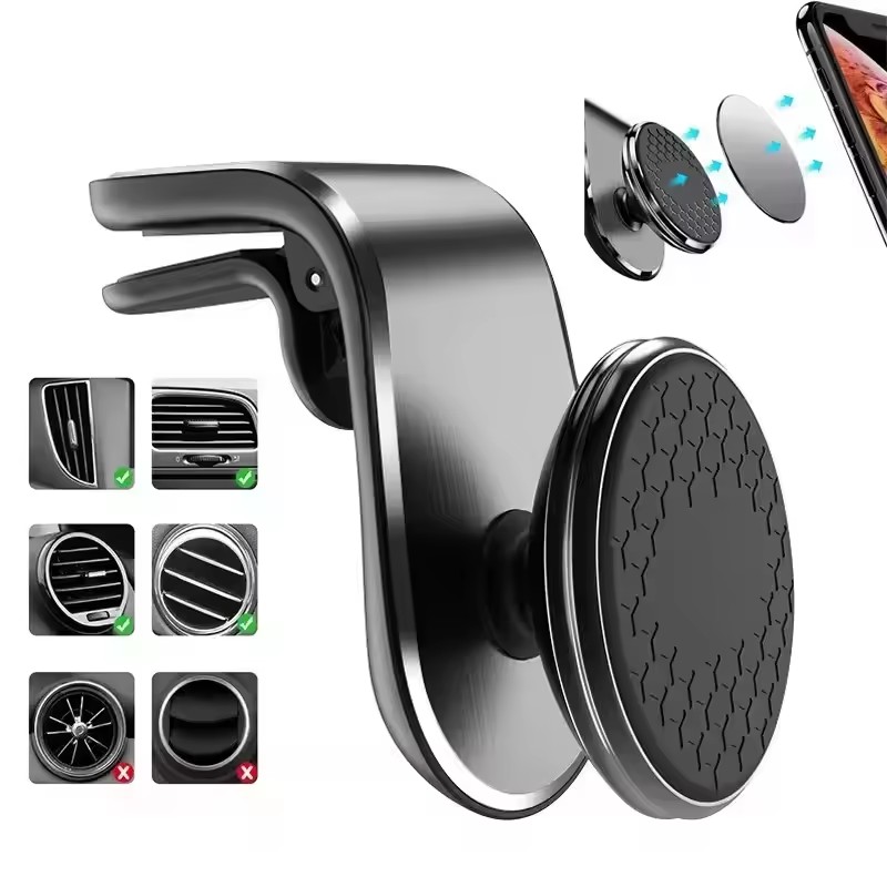磁力式カーフォンホルダー、汎用エアコン吹き出し口取り付け型、 - Magnetic Phone Holder For Car Vent のレビューと価格