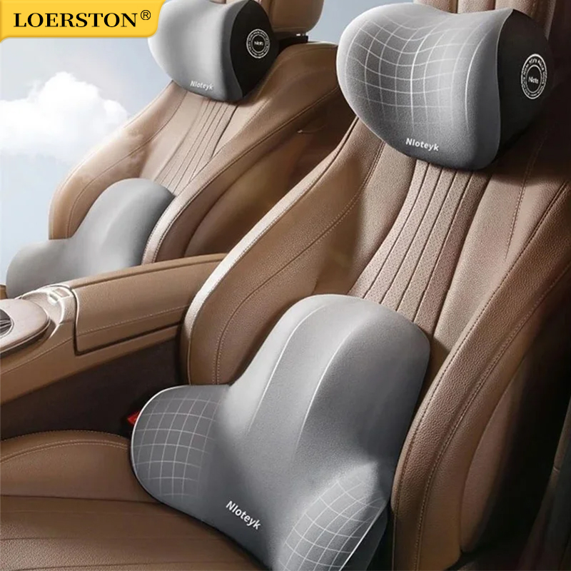 メモリーフォームカーネッククッション、ランバーサポート、ユニ - Memory Foam Car Neck Pillow Lumbar Support のレビューと価格