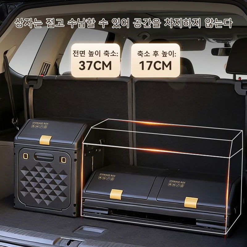 改良型傾斜式カートランク収納ボックス 二層式サイドオープン  - Car Trunk Organizer Foldable Storage Box のレビューと価格