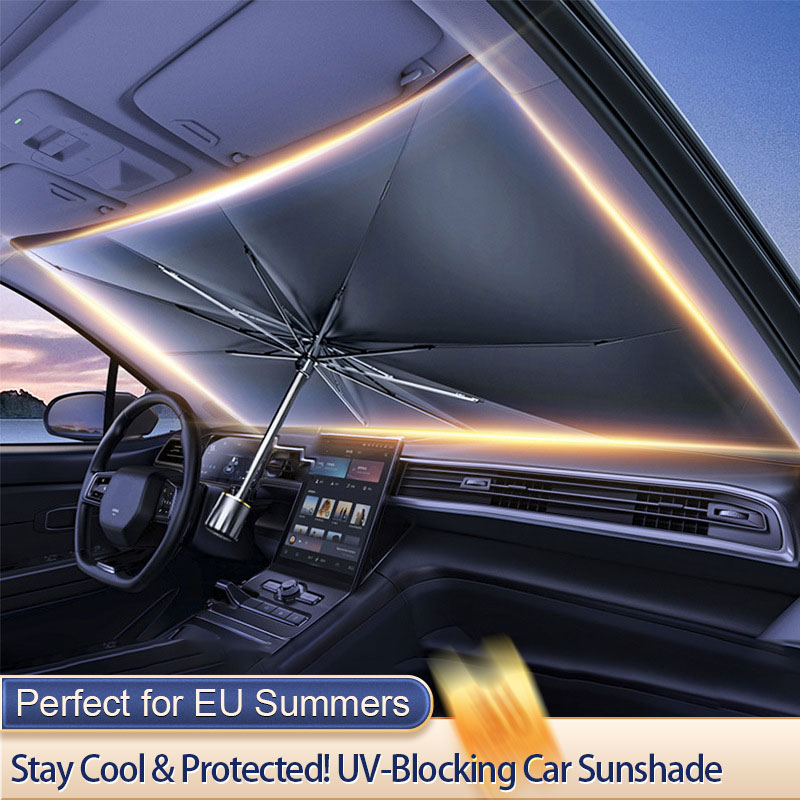 車のサンシェード傘フロントガラスサンシェード折りたたみ式保護 - Car Sunshade Windshield Umbrella Foldable のレビューと価格