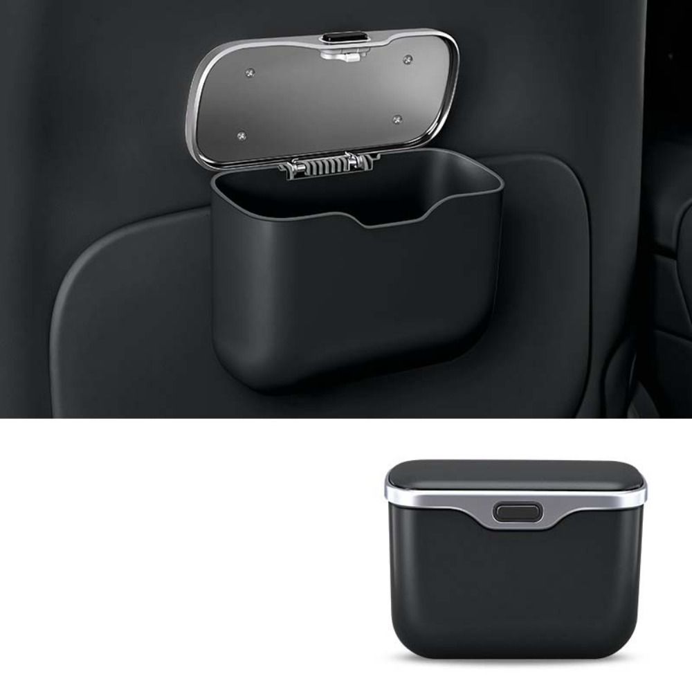 多機能車用ゴミ箱 蓋ボタン付き 漏れ防止 防水 吊り下げ収納 - Waterproof Car Trash Can With Lid のレビューと価格
