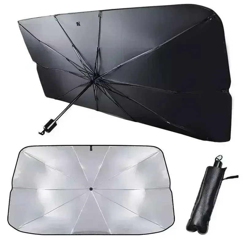 車のフロントガラス用サンシェード、折りたたみ式傘型日よけ、U - Car Sunshade Windshield Umbrella Foldable のレビューと価格