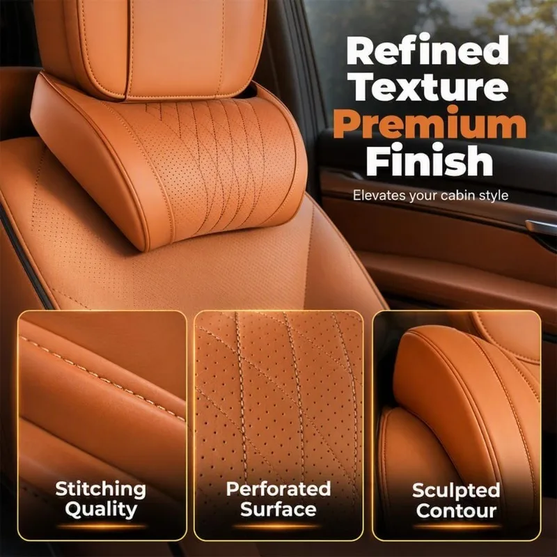 ユニバーサル対応 車用ヘッドレスト ランバーサポート ピロー - Memory Foam Car Neck Pillow Lumbar Support のレビューと価格
